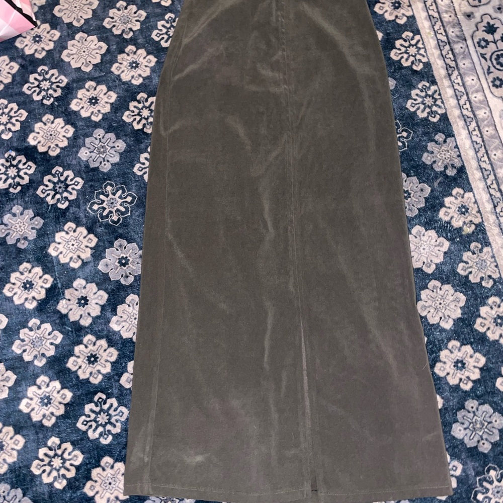 LONG Elegant Olive Green Women's Skirt
